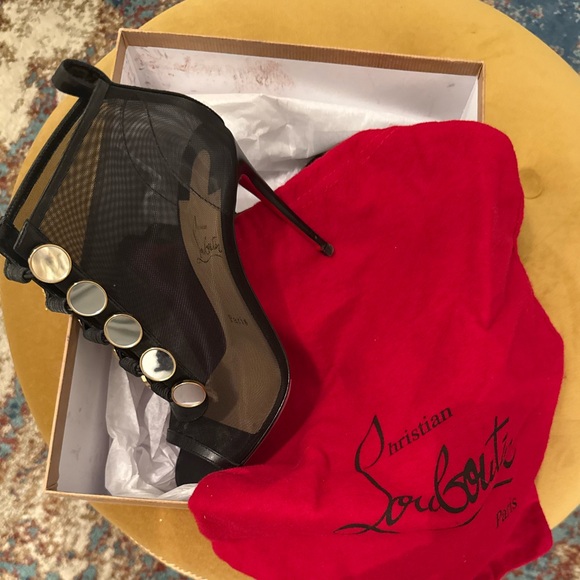 Christian Louboutin Marikat Mirror accent mesh booties RETAIL 1,195 - Picture 10 of 15